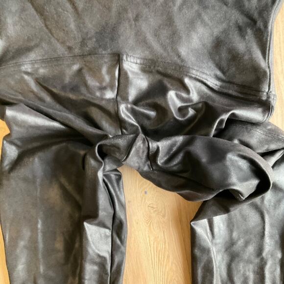 SPANX Faux Leather Leggings Black SIZE XLarge - Picture 9 of 15